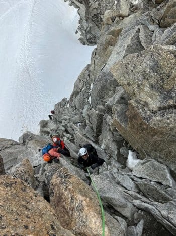 alpinistes traversée pointe Lachenal alpinistes traversée pointe Lachenal