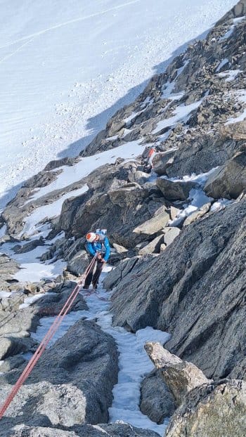 descente en rappel aiguille d'entreves descente en rappel aiguille d'entreves